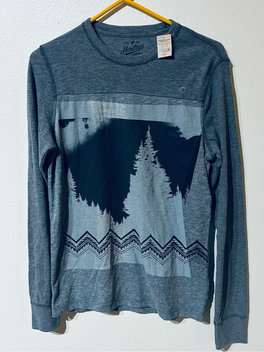 American Eagle Heritage Thermal Waffle Knit Shirt